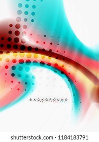 Background abstract color flow, liquid design, vector