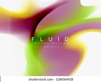 Background abstract color flow, liquid design, vector