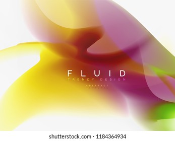 Background abstract color flow, liquid design, vector