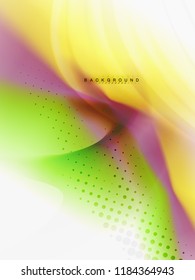 Background abstract color flow, liquid design, vector