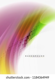 Background abstract color flow, liquid design, vector