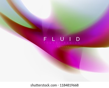Background abstract color flow, liquid design, vector