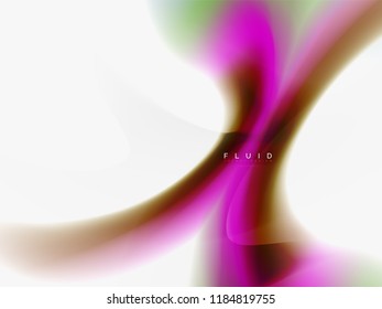 Background abstract color flow, liquid design, vector