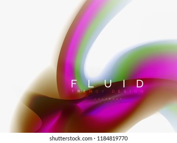 Flujo de color abstracto de fondo, diseño líquido, vector