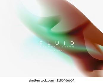 Flujo de color abstracto de fondo, diseño líquido, vector