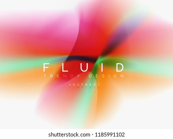 Background abstract color flow, liquid design, vector