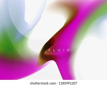 Flujo de color abstracto de fondo, diseño líquido, vector