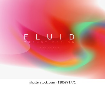 Flujo de color abstracto de fondo, diseño líquido, vector