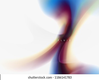 Flujo de color abstracto de fondo, diseño líquido, vector