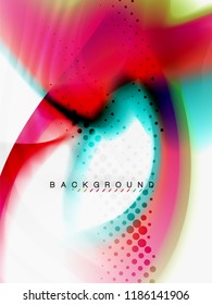 Background abstract color flow, liquid design, vector