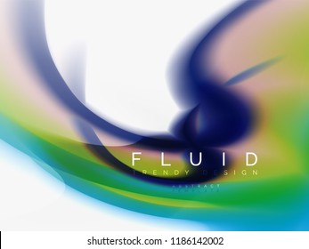 Background abstract color flow, liquid design, vector