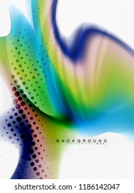 Flujo de color abstracto de fondo, diseño líquido, vector