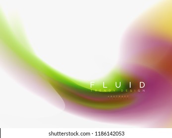 Background abstract color flow, liquid design, vector