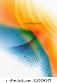 Background abstract color flow, liquid design, vector