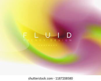Flujo de color abstracto de fondo, diseño líquido, vector