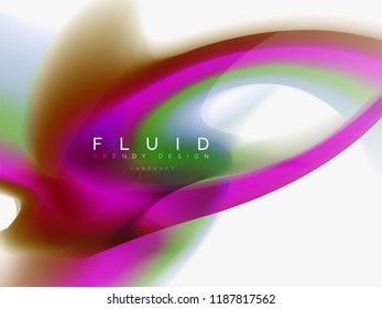 Background abstract color flow, liquid design, vector