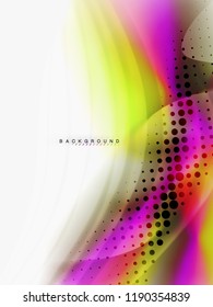 Flujo de color abstracto de fondo, diseño líquido, vector