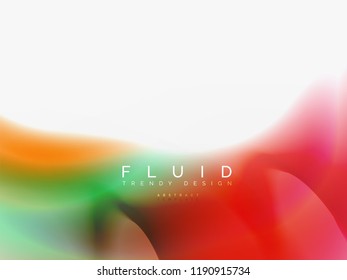 Flujo de color abstracto de fondo, diseño líquido, vector