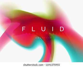 Background abstract color flow, liquid design, vector