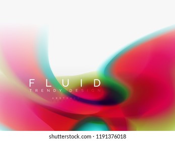 Background abstract color flow, liquid design, vector