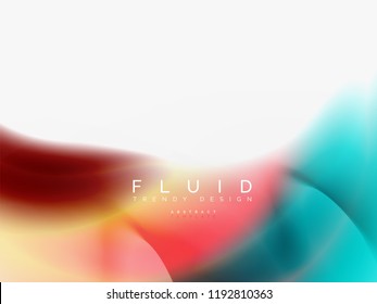 Flujo de color abstracto de fondo, diseño líquido, vector