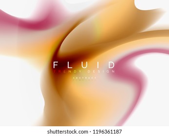 Background abstract color flow, liquid design, vector