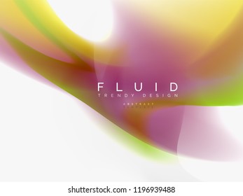Flujo de color abstracto de fondo, diseño líquido, vector