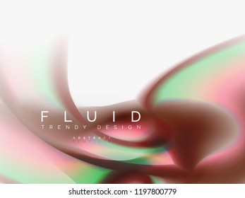 Background abstract color flow, liquid design, vector