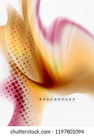Background abstract color flow, liquid design, vector
