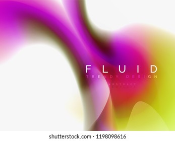 Flujo de color abstracto de fondo, diseño líquido, vector