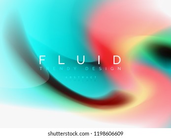 Background abstract color flow, liquid design, vector