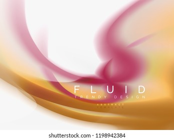 Flujo de color abstracto de fondo, diseño líquido, vector