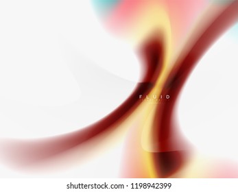 Abstrakter Hintergrundfarbfluss, flüssiger Aufbau, Vektorgrafik