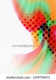 Fundo abstrato fluxo de cores, design líquido, vetor