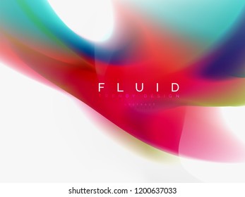 Flujo de color abstracto de fondo, diseño líquido, vector