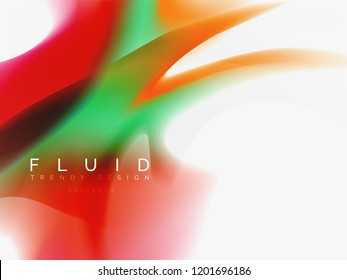 Background abstract color flow, liquid design, vector