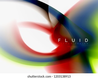 Flujo de color abstracto de fondo, diseño líquido, vector