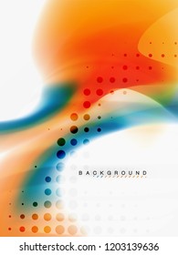 Flujo de color abstracto de fondo, diseño líquido, vector