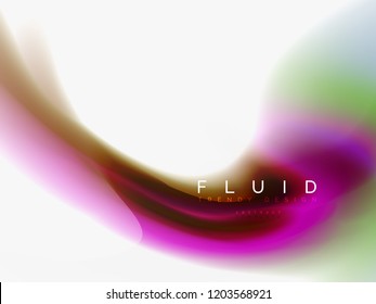Background abstract color flow, liquid design, vector