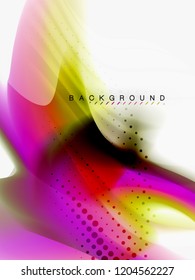 Flujo de color abstracto de fondo, diseño líquido, vector