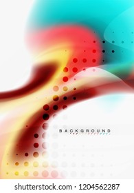 Flujo de color abstracto de fondo, diseño líquido, vector