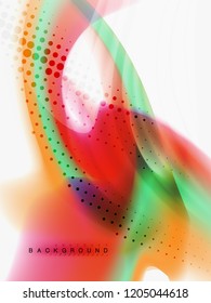 Background abstract color flow, liquid design, vector