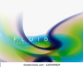 Background abstract color flow, liquid design, vector