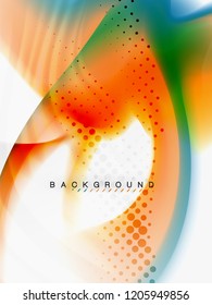 Background abstract color flow, liquid design, vector