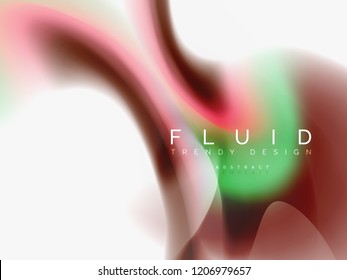 Flujo de color abstracto de fondo, diseño líquido, vector