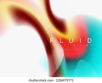 Background abstract color flow, liquid design, vector