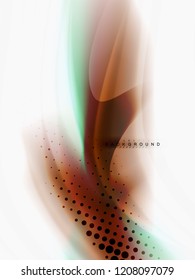 Flujo de color abstracto de fondo, diseño líquido, vector