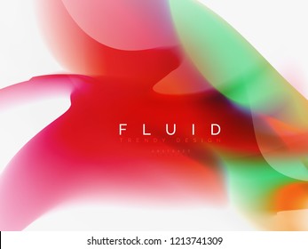 Background abstract color flow, liquid design, vector