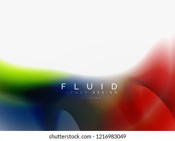 Flujo de color abstracto de fondo, diseño líquido, vector