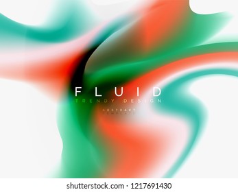 Background abstract color flow, liquid design, vector